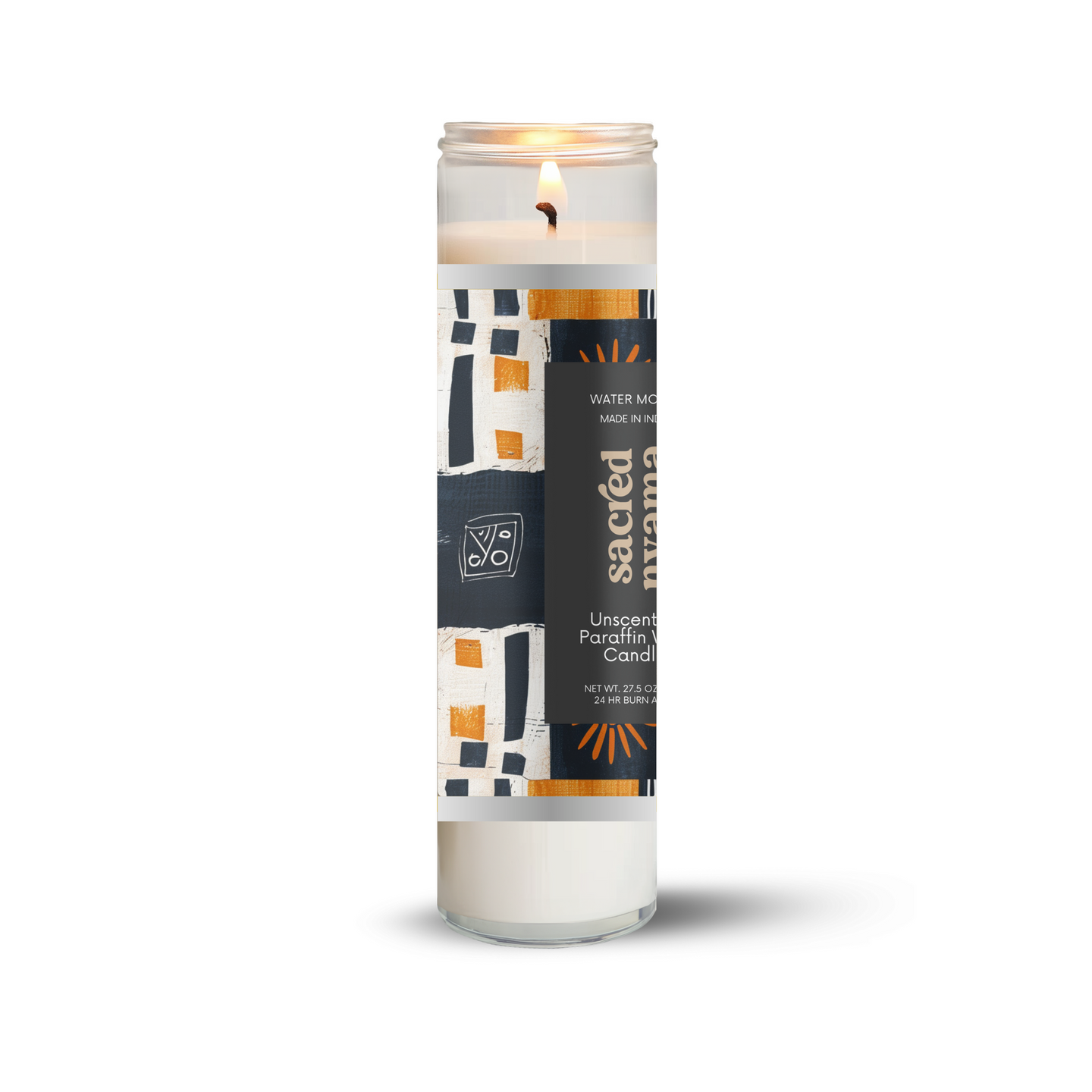 Long Burning Glass Candle